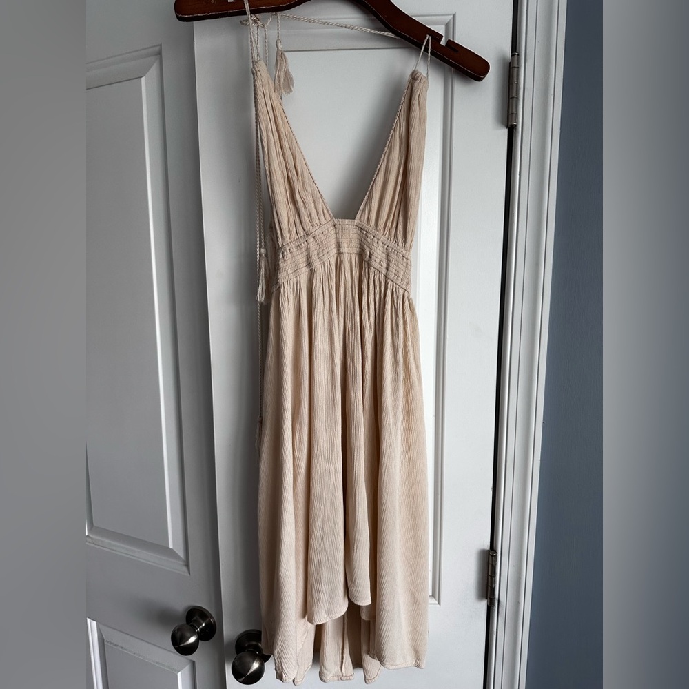 Forever 21 Cream Backless Dress